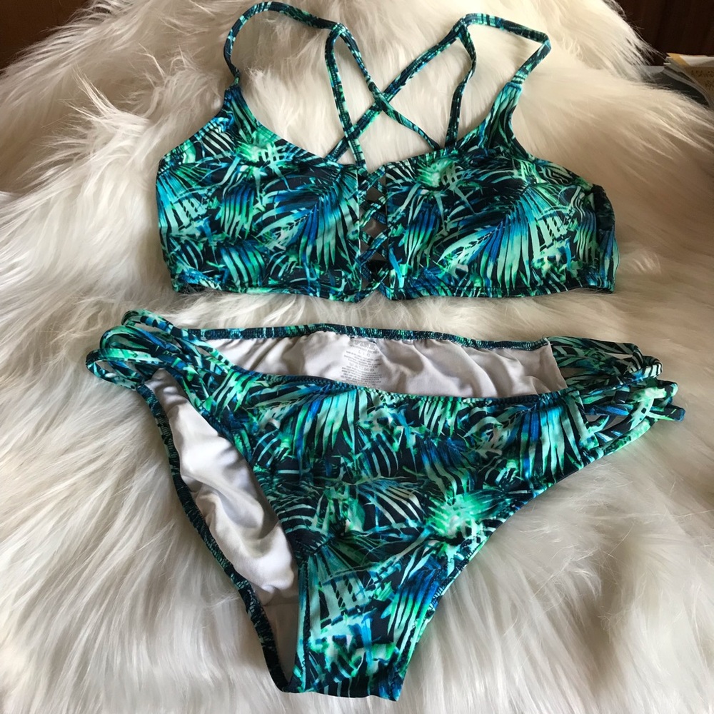 Victoria's Secret PINK Fern Bikini Swim Suit Large - Picture 2 of 5